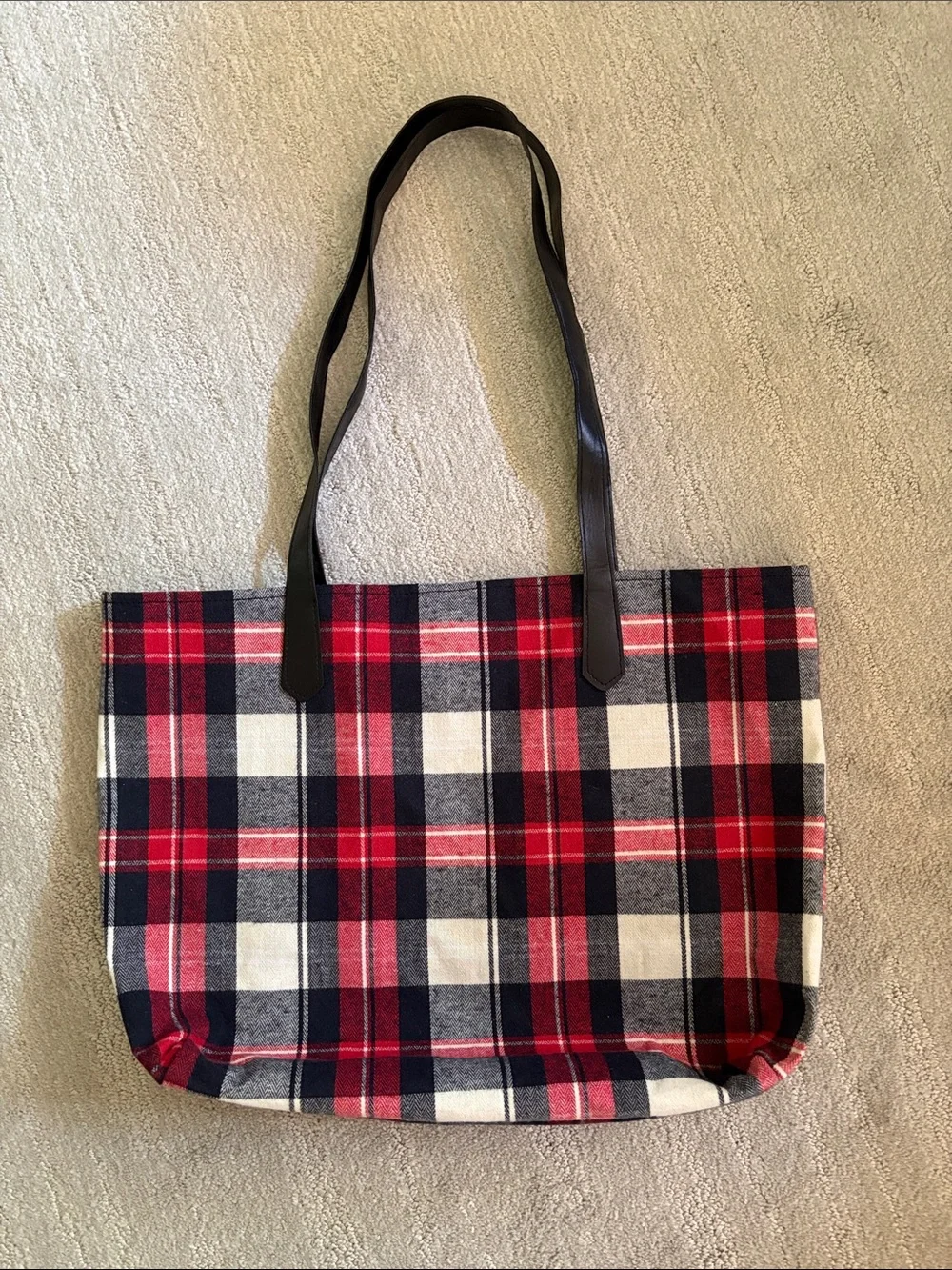 Yankee Candle 2023 Holiday Festive Flannel Plaid Tote Bag NWOT Classic Preppy